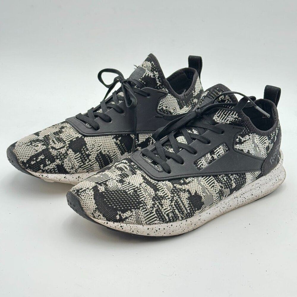 Reebok Mens 10.5 Zoku Runner Trainers Gym Shoes Black/Gray Workout Activewear